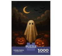 Puzzle Per Ragazzi Da 1000 Pezzi Cute Ghost with Pumpkins - Spooky Halloween Wall Art Puzzle Giochi Rilassanti Ma Divertenti E Spiritosi Regali Di Natale E Compleanno 70x50cm/1000pcs