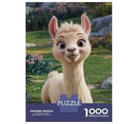 Puzzle Per Ragazzi Da 1000 Pezzi Cute Smiling Llama Puzzle Per Adulti Gioco Pratico Decorazione Murale Regali Unici Per Compleanno E Natale 70x50cm/1000pcs