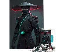 Puzzle per ragazzi da 1000 pezzi Cyberpunk Ninja Warrior Gioco impegnativo Giocattolo Gioco impossibile Antistress Regalo di Babbo Natale segreto (Dimensioni 38x52cm)