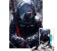 Puzzle per ragazzi da 1000 pezzi cyborg con katana giocattolo educativo gioco per famiglie decorazione da parete regalo per donne e uomini (dimensioni 38x52cm)