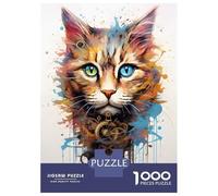 Puzzle Per Ragazzi Da 1000 Pezzi Cyborg Machine Cat Puzzle Giochi Rilassanti Difficili Divertenti Attività A Casa, 52x38cm/1000pcs