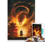 Puzzle per ragazzi da 1000 pezzi: dal volto del drago al samurai, gioco interattivo, attività divertenti da fare a casa, collezione d'artista, belle arti 50x75cm