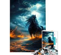 Puzzle per ragazzi da 1000 pezzi Dark Horse gioco per famiglie giocattolo avvincente per coltivare la pazienza ottimo regalo per chi ama giocare e migliorare la memoria (dimensioni 50x75cm)