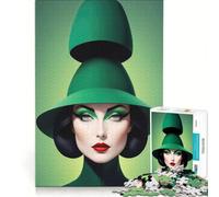 Puzzle per ragazzi da 1000 pezzi, Dea Bauhaus Verde, Antistress, Difficile, Adatto per la decorazione della scrivania 38X52CM