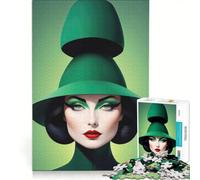 Puzzle per ragazzi da 1000 pezzi, Dea Bauhaus Verde, Antistress, Difficile, Adatto per la decorazione della scrivania 50x75cm