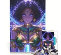 Puzzle per ragazzi da 1000 pezzi, Dea guerriera egizia, gioco educativo, migliora la memoria, gioco stimolante, regalo 50x75cm