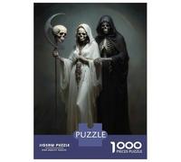 Puzzle Per Ragazzi Da 1000 Pezzi Death And The Maiden, Santa Muerte Puzzle Giochi Rilassanti Difficili Divertenti Attività A Casa, 70x50cm/1000pcs