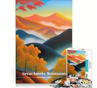 Puzzle per ragazzi da 1000 pezzi del Parco Nazionale delle Great Smoky Mountains, gioco pratico, per divertimento in famiglia, ideale come regalo per tutta la famiglia 38x26cm