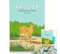 Puzzle per ragazzi da 1000 pezzi del Parco Nazionale Kruger, gioco rilassante, antistress, regalo di compleanno o per occasioni speciali 38x26cm