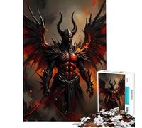 Puzzle per ragazzi da 1000 pezzi: Demone guerriero alato con spada ideale per compleanni e Natale Giocattolo educativo antistress adatto a partire dai 14 anni (50x75cm)