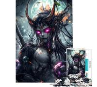 Puzzle per ragazzi da 1000 pezzi: Demone oscuro con corna Puzzle per adulti: gioco rilassante taglio di precisione esercizio per la mente (dimensioni 50x75cm)