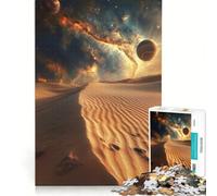 Puzzle per ragazzi da 1000 pezzi, deserto sotto un cielo cosmico, gioco impossibile, divertente antistress, ideale come regalo 38x26cm