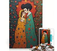 Puzzle per ragazzi da 1000 pezzi di Gustav Klimt e Tim Burton, giochi rilassanti, attività divertenti da fare in casa, gioco dal design accattivante 38x52cm