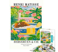 Puzzle per ragazzi da 1000 pezzi di Henri Matisse bufalo nella vasca da bagno Aiuta a stimolare la mente Decorazione per la casa Gioco impossibile per ragazzi dai 14 anni in su (50x75cm)