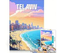 Puzzle per ragazzi da 1000 pezzi di Tel Aviv gioco rompicapo impegnativo da completare ideale come regalo per tutta la famiglia 50x75cm