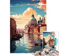 Puzzle per ragazzi da 1000 pezzi dipinto ad olio di Venezia giocattolo educativo gioco pratico di analisi e logica idee regalo (dimensioni 38x26cm)