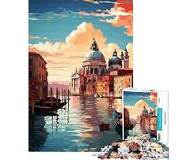 Puzzle per ragazzi da 1000 pezzi dipinto ad olio di Venezia Gioco avvincente per coltivare la pazienza adatto a tutta la famiglia e alle coppie Ottimo regalo per gli amanti del gioco (50x75cm)