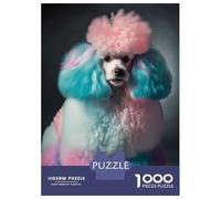 Puzzle Per Ragazzi Da 1000 Pezzi Dog Poodle Puzzle Antistress Giocattoli Difficili Regali Di Compleanno E Unici 38x26cm/1000pcs