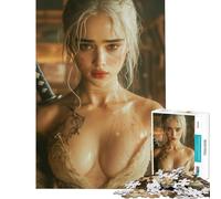 Puzzle per ragazzi da 1000 pezzi donna guerriera con katana gioco stimolante giocattolo educativo migliora la memoria regalo di Babbo Natale segreto (dimensioni 50x75cm)