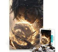 Puzzle per ragazzi da 1000 pezzi Donna mistica che tiene una sfera luminosa gioco pratico per divertimento in famiglia ideale come regalo per tutta la famiglia 38x26cm