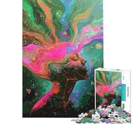 Puzzle per ragazzi da 1000 pezzi "Donna nei pensieri" gioco per famiglie giocattolo educativo regalo per donne uomini e tutta la famiglia (dimensioni 38x52cm)