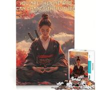 Puzzle per ragazzi da 1000 pezzi donna samurai in meditazione giochi educativi attività divertenti da fare a casa ideale come regalo 38x26cm