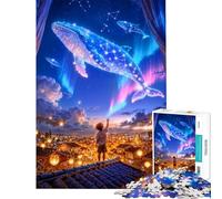 Puzzle per ragazzi da 1000 pezzi "Dove i sogni prendono il volo" puzzle per adulti antistress difficile ideale come regalo di Natale o compleanno (dimensioni 38x52cm)