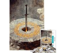 Puzzle per ragazzi da 1000 pezzi "Dove rimase la spada" Puzzle per adulti Gioco pratico di analisi e logica Regalo di compleanno e unico (Dimensioni 50x75cm)