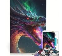 Puzzle per ragazzi da 1000 pezzi, Drago Cosmico Re Serpente, gioco interattivo, migliora la memoria, regalo per amici e familiari 50x75cm