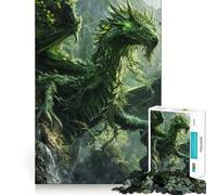 Puzzle per ragazzi da 1000 pezzi,Drago della Natura Risvegliato,Taglio Premium,Divertente,Gioco Intelligente,Regalo,Gioco Facile,Pezzo Artistico Natalizio (38x26cm)