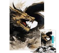 Puzzle per ragazzi da 1000 pezzi Drago della Terra Giocattolo avvincente per coltivare la pazienza Gioco per famiglie adatto alle coppie Ottimo regalo per gli amanti del gioco (dimensioni 38x52cm)