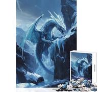 Puzzle per ragazzi da 1000 pezzi Drago di ghiaccio nel passo di montagna Giochi rilassanti Un'opera d'arte Decorazione per la casa Giocattoli Ottimo regalo per i giocatori (38x26cm)