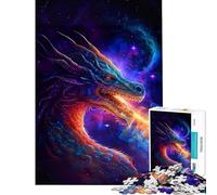 Puzzle per ragazzi da 1000 pezzi drago galattico giocattolo estetico gioco intellettuale rompicapo difficile ottimo regalo per gli appassionati di giochi (dimensioni 50x75cm)