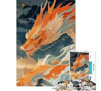 Puzzle per ragazzi da 1000 pezzi drago oceanico cinese sfida educativa gioco rompicapo difficile per ragazzi dai 14 anni in su 50x75cm