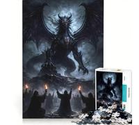 Puzzle per ragazzi da 1000 pezzi Drago Ombra antistress difficile adatto come decorazione da scrivania 50x75cm