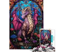 Puzzle per ragazzi da 1000 pezzi drago rosa Rouge Aetheria puzzle per adulti gioco per famiglie migliora la memoria ideale come regalo (dimensioni 38x26cm)