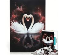 Puzzle per ragazzi da 1000 pezzi Due cigni innamorati gioco pratico difficile e stimolante cerca un gioco impegnativo 50x75cm