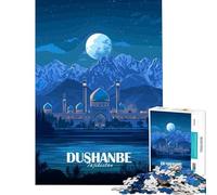 Puzzle per ragazzi da 1000 pezzi Dushanbe Tagikistan di notte Giocattolo avvincente per coltivare la pazienza Gioco per famiglie adatto alle coppie Ottimo regalo per gli amanti dei giochi (50x75cm)