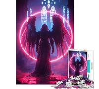 Puzzle per ragazzi da 1000 pezzi "Echi dell'Abisso Neon" una sfida impegnativa per tutta la famiglia un gioco antistress per ragazzi dai 14 anni in su (50x75cm)