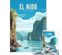 Puzzle per ragazzi da 1000 pezzi El Nido Palawan per giochi educativi giocattoli regali compleanno attività familiari (dimensioni 38x26cm)