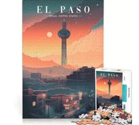 Puzzle per ragazzi da 1000 pezzi El Paso, giochi rilassanti, analisi e logica, regalo di compleanno, regalo di viaggio, 38x26cm