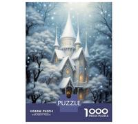 Puzzle Per Ragazzi Da 1000 Pezzi Fairy House in Winter Puzzle Giochi Rilassanti Difficili Divertenti Attività A Casa, 52x38cm/1000pcs