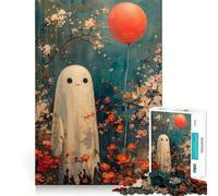 Puzzle per ragazzi da 1000 pezzi,fantasma boho con palloncino,incastro perfetto,gioco creativo,attività per il tempo libero,regalo di Natale 38x26cm