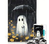 Puzzle per ragazzi da 1000 pezzi Fantasma sotto la pioggia, gioco impossibile, sfida difficile, compleanno e altre occasioni 50x75cm