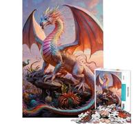 Puzzle per ragazzi da 1000 pezzi fantastico safari con draghi stimola la mente antistress gioco rompicapo per ragazzi dai 14 anni in su (50x75cm)
