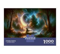Puzzle Per Ragazzi Da 1000 Pezzi Fantasy Forest Moonlight Romance Puzzle Per Ragazzi Gioco Pratico Sfida Difficile Regali Unici Per Compleanno E Natale 38x26cm/1000pcs