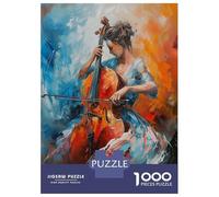 Puzzle Per Ragazzi Da 1000 Pezzi Female Cello Player Puzzle Giochi Rilassanti Difficili Divertenti Attività A Casa, 70x50cm/1000pcs