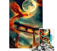 Puzzle per ragazzi da 1000 pezzi Fenice che risorge Torii gioco intellettuale educativo per attività familiari regalo di compleanno (dimensioni 38x26cm)