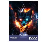 Puzzle Per Ragazzi Da 1000 Pezzi Fiery Galactic Fox Puzzle Per Adulti Giochi Per Famiglie Decorazione Da Parete Regali Di Compleanno E Unici 52x38cm/1000pcs