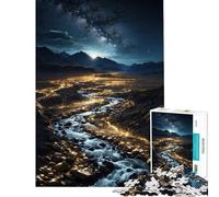 Puzzle per ragazzi da 1000 pezzi "Fiume d'Oro" Gioco per famiglie ideale per le vacanze a casa per passare il tempo regalo di Natale o di compleanno (Dimensioni 50x75cm)